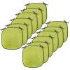 Ambesonne Christmas Chair Seating Cushion Set of 6, Pine Fir Cones Balls and Coniferous Tree Leaves Holly Berry Old Fashioned, Anti-Slip Seat Padding for Kitchen & Patio, 16″x16″, Red Green Grey(Lime Green and White)