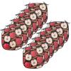 Ambesonne Christmas Chair Seating Cushion Set of 6, Pine Fir Cones Balls and Coniferous Tree Leaves Holly Berry Old Fashioned, Anti-Slip Seat Padding for Kitchen & Patio, 16″x16″, Red Green Grey(Cinnamon Red Cream)