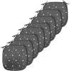 Ambesonne Christmas Chair Seating Cushion Set of 6, Pine Fir Cones Balls and Coniferous Tree Leaves Holly Berry Old Fashioned, Anti-Slip Seat Padding for Kitchen & Patio, 16″x16″, Red Green Grey(Dark Taupe Multicolor)