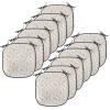 Ambesonne Christmas Chair Seating Cushion Set of 6, Pine Fir Cones Balls and Coniferous Tree Leaves Holly Berry Old Fashioned, Anti-Slip Seat Padding for Kitchen & Patio, 16″x16″, Red Green Grey(Beige White)