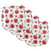 Ambesonne Christmas Chair Seating Cushion Set of 6, Pine Fir Cones Balls and Coniferous Tree Leaves Holly Berry Old Fashioned, Anti-Slip Seat Padding for Kitchen & Patio, 16″x16″, Red Green Grey(White Green and Dark Pink)