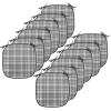 Ambesonne Christmas Chair Seating Cushion Set of 6, Pine Fir Cones Balls and Coniferous Tree Leaves Holly Berry Old Fashioned, Anti-Slip Seat Padding for Kitchen & Patio, 16″x16″, Red Green Grey(Charcoal Grey Dimgrey)