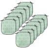 Ambesonne Christmas Chair Seating Cushion Set of 6, Pine Fir Cones Balls and Coniferous Tree Leaves Holly Berry Old Fashioned, Anti-Slip Seat Padding for Kitchen & Patio, 16″x16″, Red Green Grey(Mint and Pale Green)