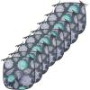 Ambesonne Christmas Chair Seating Cushion Set of 6, Pine Fir Cones Balls and Coniferous Tree Leaves Holly Berry Old Fashioned, Anti-Slip Seat Padding for Kitchen & Patio, 16″x16″, Red Green Grey(Night Blue Sea Green)
