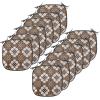Ambesonne Christmas Chair Seating Cushion Set of 6, Pine Fir Cones Balls and Coniferous Tree Leaves Holly Berry Old Fashioned, Anti-Slip Seat Padding for Kitchen & Patio, 16″x16″, Red Green Grey(Dark Brown White Brown)