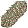 Ambesonne Christmas Chair Seating Cushion Set of 6, Pine Fir Cones Balls and Coniferous Tree Leaves Holly Berry Old Fashioned, Anti-Slip Seat Padding for Kitchen & Patio, 16″x16″, Red Green Grey(Red Green Grey)