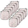 Ambesonne Christmas Chair Seating Cushion Set of 6, Pine Fir Cones Balls and Coniferous Tree Leaves Holly Berry Old Fashioned, Anti-Slip Seat Padding for Kitchen & Patio, 16″x16″, Red Green Grey(Beige Pink)