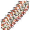 Ambesonne Christmas Chair Seating Cushion Set of 6, Pine Fir Cones Balls and Coniferous Tree Leaves Holly Berry Old Fashioned, Anti-Slip Seat Padding for Kitchen & Patio, 16″x16″, Red Green Grey(Olive Green Orange White)