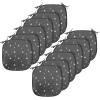 Ambesonne Christmas Chair Seating Cushion Set of 6, Pine Fir Cones Balls and Coniferous Tree Leaves Holly Berry Old Fashioned, Anti-Slip Seat Padding for Kitchen & Patio, 16″x16″, Red Green Grey(Dark Taupe Multicolor)
