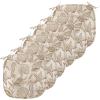 Ambesonne Christmas Chair Seating Cushion Set of 6, Pine Fir Cones Balls and Coniferous Tree Leaves Holly Berry Old Fashioned, Anti-Slip Seat Padding for Kitchen & Patio, 16″x16″, Red Green Grey(Tan Brown)