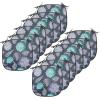 Ambesonne Christmas Chair Seating Cushion Set of 6, Pine Fir Cones Balls and Coniferous Tree Leaves Holly Berry Old Fashioned, Anti-Slip Seat Padding for Kitchen & Patio, 16″x16″, Red Green Grey(Night Blue Sea Green)