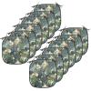 Ambesonne Christmas Chair Seating Cushion Set of 6, Pine Fir Cones Balls and Coniferous Tree Leaves Holly Berry Old Fashioned, Anti-Slip Seat Padding for Kitchen & Patio, 16″x16″, Red Green Grey(Green Dark Teal Orange)