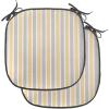 Ambesonne Christmas Chair Seating Cushion Set of 6, Pine Fir Cones Balls and Coniferous Tree Leaves Holly Berry Old Fashioned, Anti-Slip Seat Padding for Kitchen & Patio, 16″x16″, Red Green Grey(Orange White Cadet Blue)