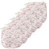 Ambesonne Christmas Chair Seating Cushion Set of 6, Pine Fir Cones Balls and Coniferous Tree Leaves Holly Berry Old Fashioned, Anti-Slip Seat Padding for Kitchen & Patio, 16″x16″, Red Green Grey(Beige Pink)