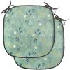 Ambesonne Christmas Chair Seating Cushion Set of 6, Pine Fir Cones Balls and Coniferous Tree Leaves Holly Berry Old Fashioned, Anti-Slip Seat Padding for Kitchen & Patio, 16″x16″, Red Green Grey(Turquoise Teal Marigold)