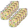 Ambesonne Christmas Chair Seating Cushion Set of 6, Pine Fir Cones Balls and Coniferous Tree Leaves Holly Berry Old Fashioned, Anti-Slip Seat Padding for Kitchen & Patio, 16″x16″, Red Green Grey(Yellow Orange Fern Green)