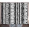 Ambesonne Christmas Curtains, Classical Christmas Ornaments and Baubles Coniferous Pine Tree Twig Tinsel Print, Living Room Bedroom Window Drapes 2 Panel Set, 108″ X 90″, Vermilion Green(White Charcoal)