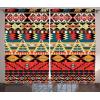 Ambesonne Christmas Curtains, Classical Christmas Ornaments and Baubles Coniferous Pine Tree Twig Tinsel Print, Living Room Bedroom Window Drapes 2 Panel Set, 108″ X 90″, Vermilion Green(Teal Red)