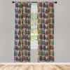 Ambesonne Christmas Curtains, Tree Branches Spruce Leaves Balls Bells Cones Poinsettia Flowers Mistletoe Berry, Window Treatments 2 Panel Set for Living Room Bedroom, Pair of – 28″ x 63″, Ruby Green(Beige Pink)