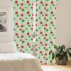 Ambesonne Christmas Curtains, Tree Branches Spruce Leaves Balls Bells Cones Poinsettia Flowers Mistletoe Berry, Window Treatments 2 Panel Set for Living Room Bedroom, Pair of – 28″ x 63″, Ruby Green(Green and Red)