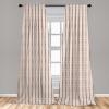 Ambesonne Christmas Curtains, Tree Branches Spruce Leaves Balls Bells Cones Poinsettia Flowers Mistletoe Berry, Window Treatments 2 Panel Set for Living Room Bedroom, Pair of – 28″ x 63″, Ruby Green(Peach Cream)