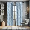 Ambesonne Christmas Curtains, Tree Branches Spruce Leaves Balls Bells Cones Poinsettia Flowers Mistletoe Berry, Window Treatments 2 Panel Set for Living Room Bedroom, Pair of – 28″ x 63″, Ruby Green(Pale Blue)