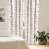 Ambesonne Christmas Curtains, Tree Branches Spruce Leaves Balls Bells Cones Poinsettia Flowers Mistletoe Berry, Window Treatments 2 Panel Set for Living Room Bedroom, Pair of – 28″ x 63″, Ruby Green(Blush Cream)