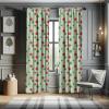Ambesonne Christmas Curtains, Tree Branches Spruce Leaves Balls Bells Cones Poinsettia Flowers Mistletoe Berry, Window Treatments 2 Panel Set for Living Room Bedroom, Pair of – 28″ x 63″, Ruby Green(Green and Red)