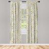 Ambesonne Christmas Curtains, Tree Branches Spruce Leaves Balls Bells Cones Poinsettia Flowers Mistletoe Berry, Window Treatments 2 Panel Set for Living Room Bedroom, Pair of – 28″ x 63″, Ruby Green(Yellow Sea Green Black)