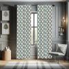 Ambesonne Christmas Curtains, Tree Branches Spruce Leaves Balls Bells Cones Poinsettia Flowers Mistletoe Berry, Window Treatments 2 Panel Set for Living Room Bedroom, Pair of – 28″ x 63″, Ruby Green(Pale Slate Blue and Vermilion)