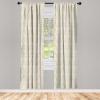 Ambesonne Christmas Curtains, Tree Branches Spruce Leaves Balls Bells Cones Poinsettia Flowers Mistletoe Berry, Window Treatments 2 Panel Set for Living Room Bedroom, Pair of – 28″ x 63″, Ruby Green(Beige White)