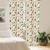 Ambesonne Christmas Curtains, Tree Branches Spruce Leaves Balls Bells Cones Poinsettia Flowers Mistletoe Berry, Window Treatments 2 Panel Set for Living Room Bedroom, Pair of – 28″ x 63″, Ruby Green(Dark Coral Teal Blue Grey)