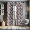 Ambesonne Christmas Curtains, Tree Branches Spruce Leaves Balls Bells Cones Poinsettia Flowers Mistletoe Berry, Window Treatments 2 Panel Set for Living Room Bedroom, Pair of – 28″ x 63″, Ruby Green(Coral Pink)