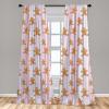 Ambesonne Christmas Curtains, Tree Branches Spruce Leaves Balls Bells Cones Poinsettia Flowers Mistletoe Berry, Window Treatments 2 Panel Set for Living Room Bedroom, Pair of – 28″ x 63″, Ruby Green(Brown Pink)