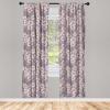 Ambesonne Christmas Curtains, Tree Branches Spruce Leaves Balls Bells Cones Poinsettia Flowers Mistletoe Berry, Window Treatments 2 Panel Set for Living Room Bedroom, Pair of – 28″ x 63″, Ruby Green(Blush Mauve)