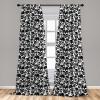 Ambesonne Christmas Curtains, Tree Branches Spruce Leaves Balls Bells Cones Poinsettia Flowers Mistletoe Berry, Window Treatments 2 Panel Set for Living Room Bedroom, Pair of – 28″ x 63″, Ruby Green(Charcoal White)