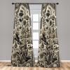 Ambesonne Christmas Curtains, Tree Branches Spruce Leaves Balls Bells Cones Poinsettia Flowers Mistletoe Berry, Window Treatments 2 Panel Set for Living Room Bedroom, Pair of – 28″ x 63″, Ruby Green(Eggshell Dark Grey)