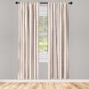 Ambesonne Christmas Curtains, Tree Branches Spruce Leaves Balls Bells Cones Poinsettia Flowers Mistletoe Berry, Window Treatments 2 Panel Set for Living Room Bedroom, Pair of – 28″ x 63″, Ruby Green(Peach Cream)