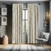 Ambesonne Christmas Curtains, Tree Branches Spruce Leaves Balls Bells Cones Poinsettia Flowers Mistletoe Berry, Window Treatments 2 Panel Set for Living Room Bedroom, Pair of – 28″ x 63″, Ruby Green(Yellow Sea Green Black)