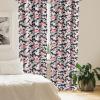 Ambesonne Christmas Curtains, Tree Branches Spruce Leaves Balls Bells Cones Poinsettia Flowers Mistletoe Berry, Window Treatments 2 Panel Set for Living Room Bedroom, Pair of – 28″ x 63″, Ruby Green(Coral Pink)