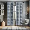 Ambesonne Christmas Curtains, Tree Branches Spruce Leaves Balls Bells Cones Poinsettia Flowers Mistletoe Berry, Window Treatments 2 Panel Set for Living Room Bedroom, Pair of – 28″ x 63″, Ruby Green(White Indigo)