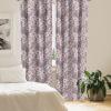 Ambesonne Christmas Curtains, Tree Branches Spruce Leaves Balls Bells Cones Poinsettia Flowers Mistletoe Berry, Window Treatments 2 Panel Set for Living Room Bedroom, Pair of – 28″ x 63″, Ruby Green(Blush Mauve)