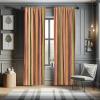 Ambesonne Christmas Curtains, Tree Branches Spruce Leaves Balls Bells Cones Poinsettia Flowers Mistletoe Berry, Window Treatments 2 Panel Set for Living Room Bedroom, Pair of – 28″ x 63″, Ruby Green(Orange Green)