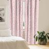 Ambesonne Christmas Curtains, Tree Branches Spruce Leaves Balls Bells Cones Poinsettia Flowers Mistletoe Berry, Window Treatments 2 Panel Set for Living Room Bedroom, Pair of – 28″ x 63″, Ruby Green(Ecru Pink)