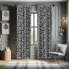 Ambesonne Christmas Curtains, Tree Branches Spruce Leaves Balls Bells Cones Poinsettia Flowers Mistletoe Berry, Window Treatments 2 Panel Set for Living Room Bedroom, Pair of – 28″ x 63″, Ruby Green(Charcoal White)