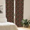 Ambesonne Christmas Curtains, Tree Branches Spruce Leaves Balls Bells Cones Poinsettia Flowers Mistletoe Berry, Window Treatments 2 Panel Set for Living Room Bedroom, Pair of – 28″ x 63″, Ruby Green(Green Yellow and Orange)