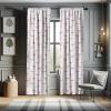 Ambesonne Christmas Curtains, Tree Branches Spruce Leaves Balls Bells Cones Poinsettia Flowers Mistletoe Berry, Window Treatments 2 Panel Set for Living Room Bedroom, Pair of – 28″ x 63″, Ruby Green(White Pink)