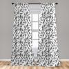 Ambesonne Christmas Curtains, Tree Branches Spruce Leaves Balls Bells Cones Poinsettia Flowers Mistletoe Berry, Window Treatments 2 Panel Set for Living Room Bedroom, Pair of – 28″ x 63″, Ruby Green(White and Grey)