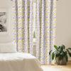 Ambesonne Christmas Curtains, Tree Branches Spruce Leaves Balls Bells Cones Poinsettia Flowers Mistletoe Berry, Window Treatments 2 Panel Set for Living Room Bedroom, Pair of – 28″ x 63″, Ruby Green(Purple Yellow)