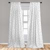 Ambesonne Christmas Curtains, Tree Branches Spruce Leaves Balls Bells Cones Poinsettia Flowers Mistletoe Berry, Window Treatments 2 Panel Set for Living Room Bedroom, Pair of – 28″ x 63″, Ruby Green(Grey White)
